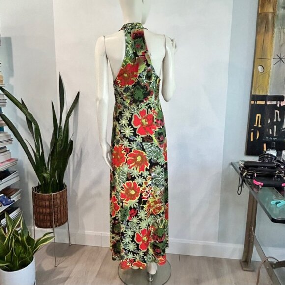 Vintage Early 90s Halter Maxi Summer Dress - Picture 5 of 12